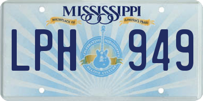 MS license plate LPH949