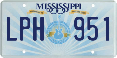 MS license plate LPH951
