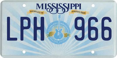 MS license plate LPH966