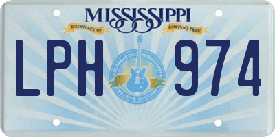 MS license plate LPH974