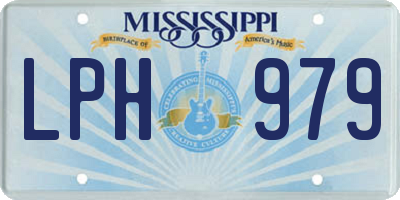 MS license plate LPH979