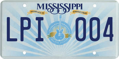 MS license plate LPI004