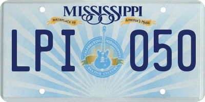 MS license plate LPI050