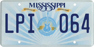 MS license plate LPI064