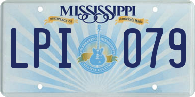 MS license plate LPI079