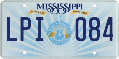 MS license plate LPI084