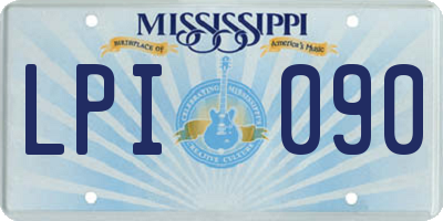 MS license plate LPI090