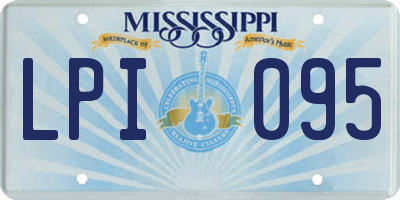 MS license plate LPI095