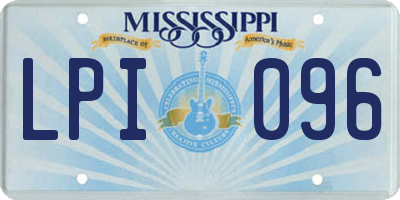 MS license plate LPI096