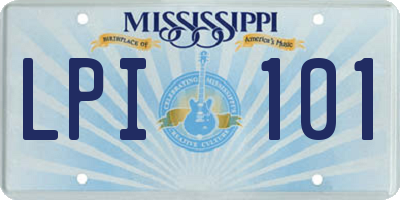 MS license plate LPI101