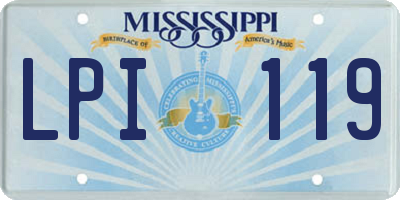 MS license plate LPI119