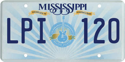 MS license plate LPI120