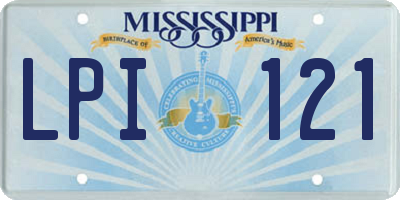 MS license plate LPI121