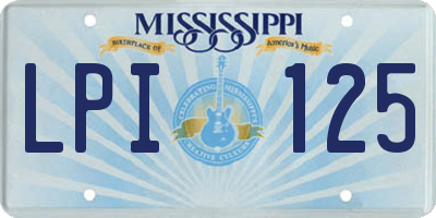 MS license plate LPI125