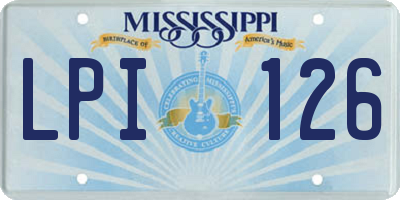 MS license plate LPI126