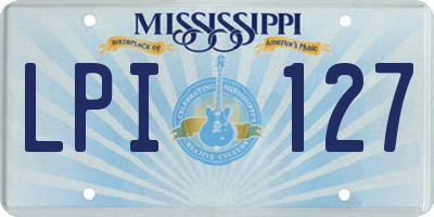 MS license plate LPI127