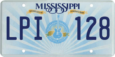 MS license plate LPI128