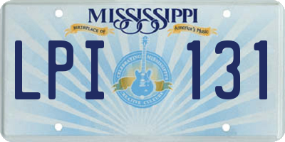MS license plate LPI131