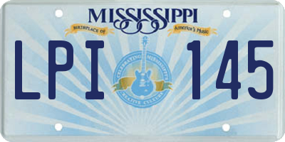 MS license plate LPI145
