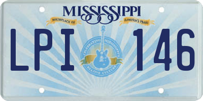 MS license plate LPI146