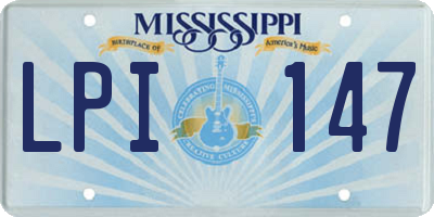 MS license plate LPI147