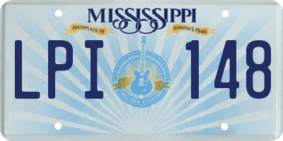 MS license plate LPI148