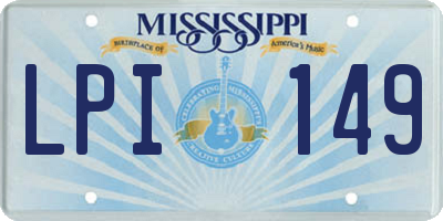MS license plate LPI149