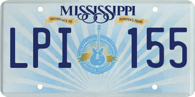 MS license plate LPI155