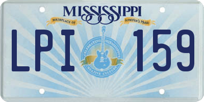 MS license plate LPI159