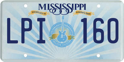 MS license plate LPI160