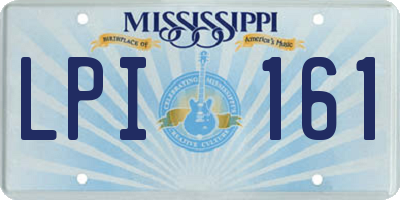 MS license plate LPI161