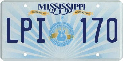 MS license plate LPI170