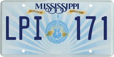 MS license plate LPI171