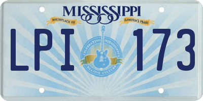 MS license plate LPI173
