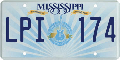 MS license plate LPI174