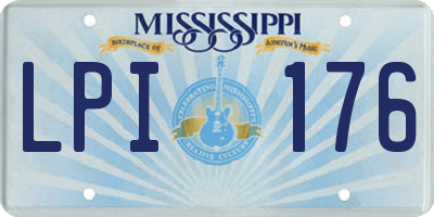 MS license plate LPI176