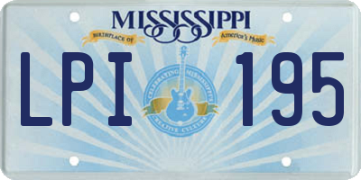 MS license plate LPI195