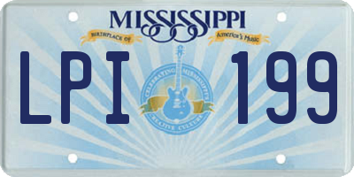 MS license plate LPI199