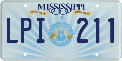 MS license plate LPI211