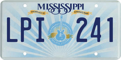 MS license plate LPI241