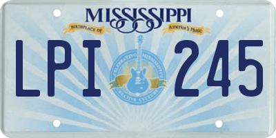 MS license plate LPI245