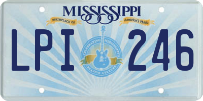MS license plate LPI246