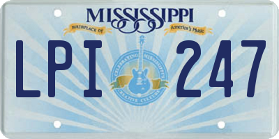 MS license plate LPI247
