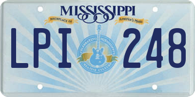 MS license plate LPI248