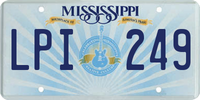 MS license plate LPI249
