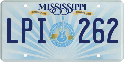 MS license plate LPI262
