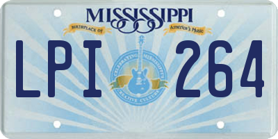 MS license plate LPI264