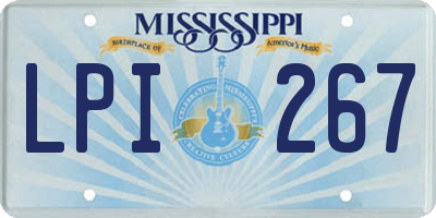 MS license plate LPI267