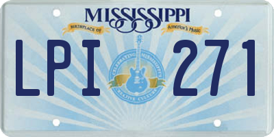 MS license plate LPI271