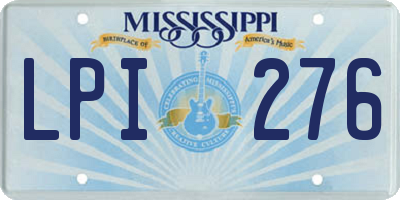 MS license plate LPI276